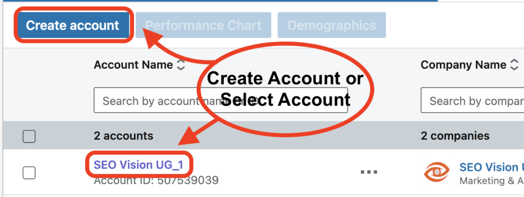 Create LinkedIn Ad Account
