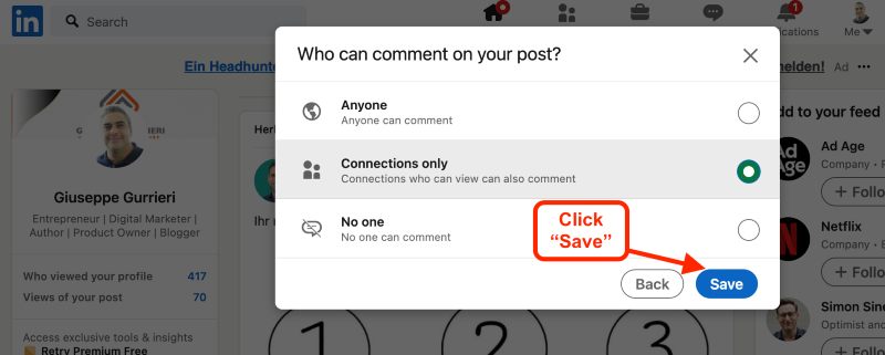 Check 1 of the 3 audiences